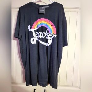 Plus size teacher tee